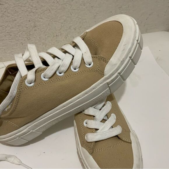 Maj Pole Tan white  Fran Sneakers - Size 9 - Picture 3 of 9